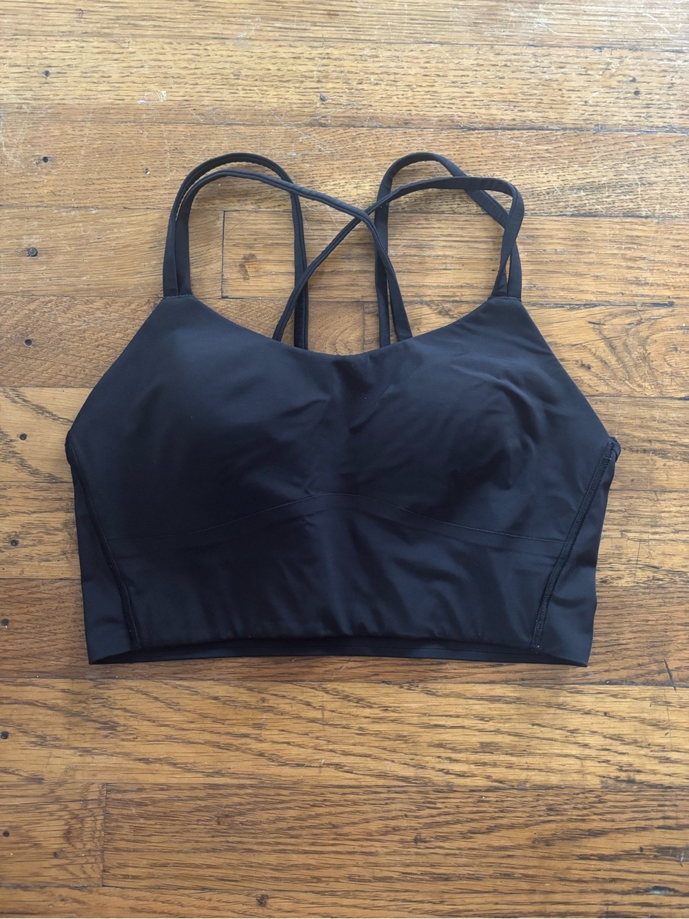 lululemon Black Like a Cloud Ribbed Longline Bra